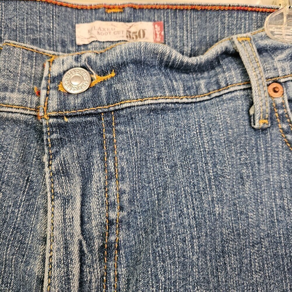 Levi's 550 Women Relaxed Boot Cut Midrise Western Y2K Jeans Size 14L - Picture 3 of 9